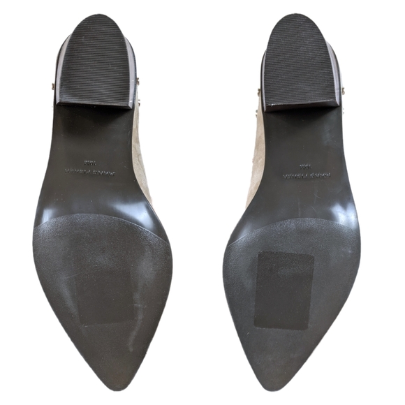 Marc Fisher Dayne Taupe Tan Suede Booties - Picture 8 of 9